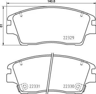 Тормозные колодки дисковые BREMBO P30 096