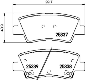 Комплект гальмівних колодок з 4 шт. дисків BREMBO P30 101