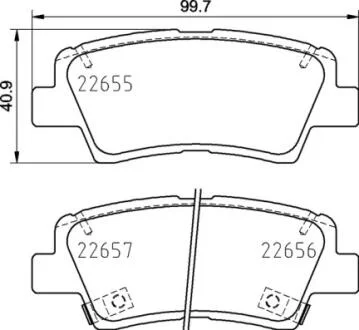 Тормозные колодки дисковые BREMBO P30 103