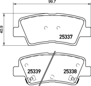 Тормозные колодки дисковые BREMBO P30 106 (фото 1)