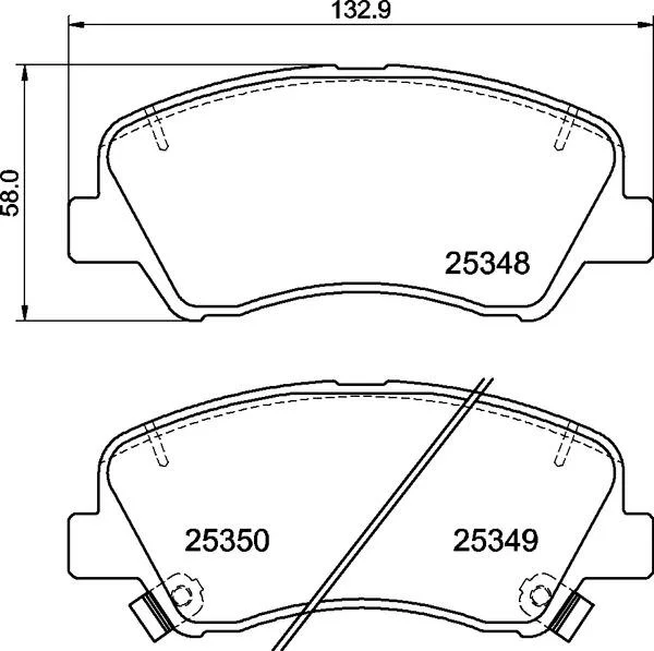 Тормозные колодки дисковые BREMBO P30 122 (фото 1)
