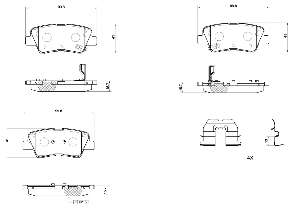 Гальмівні колодки дискові BREMBO P30158 (фото 1)