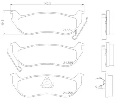 Тормозные колодки дисковые BREMBO P37 009