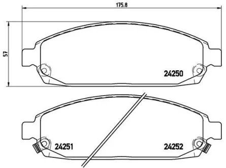 Гальмівні колодки, дискові BREMBO P37010