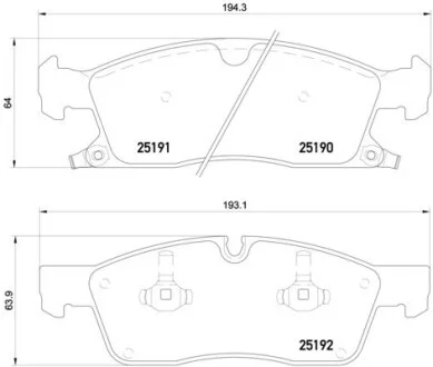 Гальмівні колодки, дискові BREMBO P37017