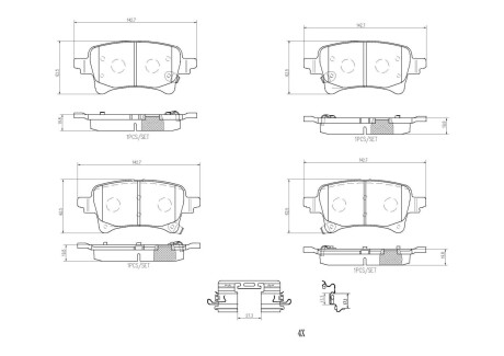 Гальмівні колодки, дискові BREMBO P 37 029