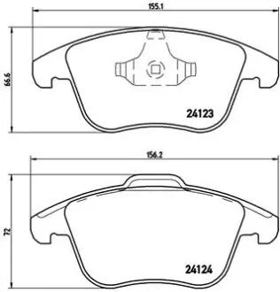 Тормозные колодки дисковые BREMBO P44020