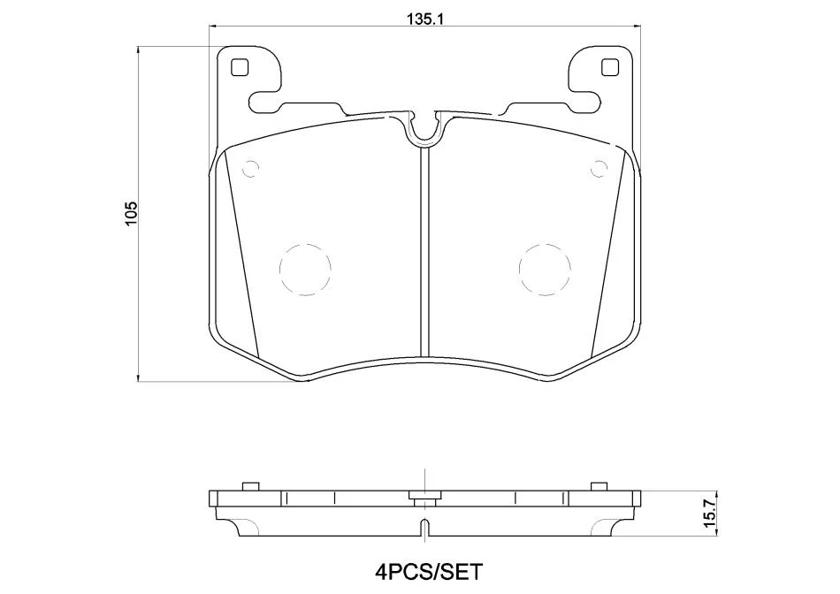 Тормозные колодки, дисковые BREMBO P44030 (фото 1)