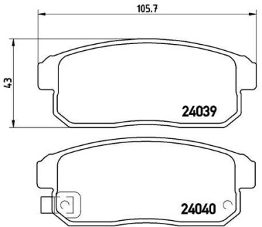 Гальмівні колодки, дискові BREMBO P49035