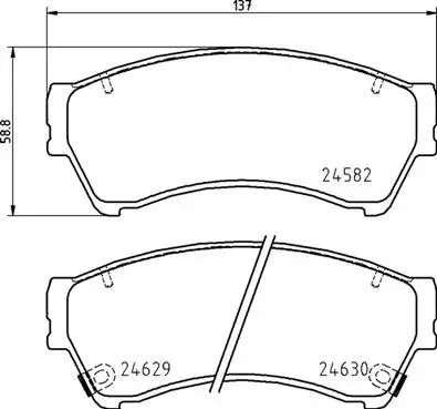 Гальмівні колодки, дискові BREMBO P49 060 (фото 1)
