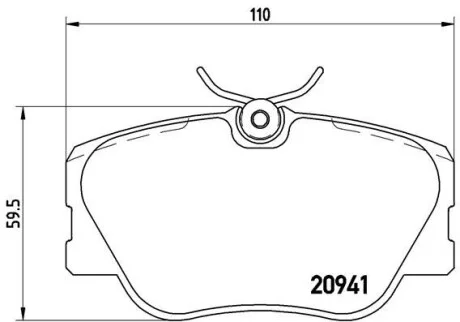 Гальмівні колодки, дискові BREMBO P50008