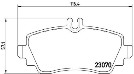 Тормозные колодки дисковые BREMBO P50 035 (фото 1)