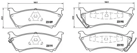 Гальмівні колодки дискові BREMBO P50040