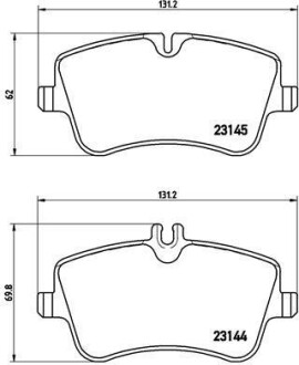 Тормозные колодки дисковые BREMBO P50 046