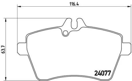 Тормозные колодки дисковые BREMBO P50056