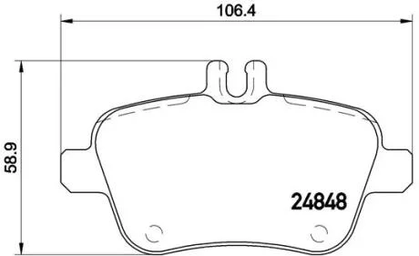 Гальмівні колодки, дискові BREMBO P50091