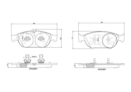 Гальмівні колодки дискові BREMBO P50 106