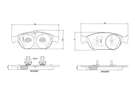 Тормозные колодки дисковые BREMBO P50 106