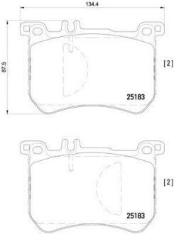 Гальмівні колодки, дискові BREMBO P50111