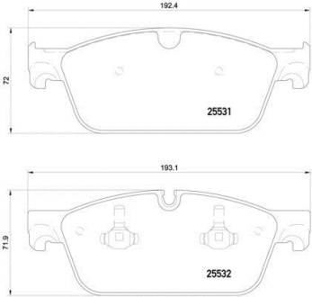 Тормозные колодки дисковые BREMBO P50 112 (фото 1)