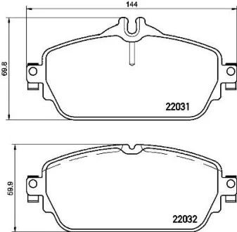 Гальмівні колодки, дискові BREMBO P50118
