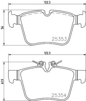 Гальмівні колодки, дискові BREMBO P50122