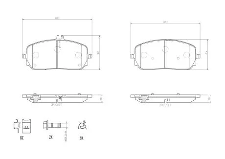Гальмівні колодки, дискові BREMBO P50 152