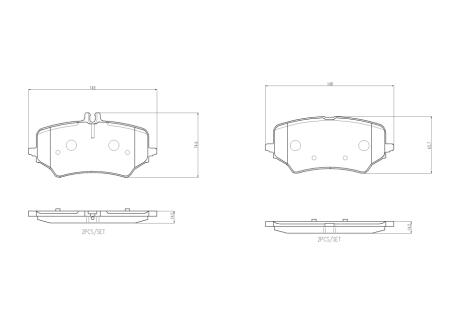 Комплект гальмівних колодок BREMBO P50176