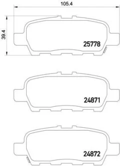 Тормозные колодки дисковые BREMBO P56 087