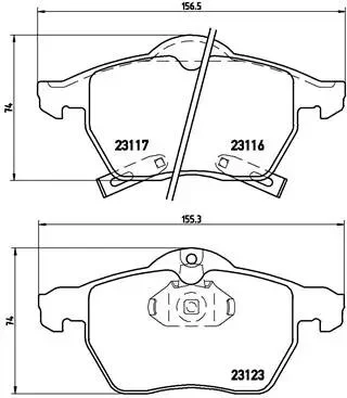 Тормозные колодки дисковые BREMBO P59 048 (фото 1)