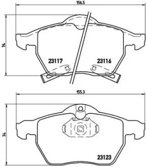 Тормозные колодки дисковые BREMBO P59 048