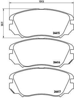 Тормозные колодки дисковые BREMBO P59 054