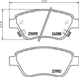 Гальмівні колодки, дискові BREMBO P59 081