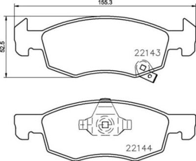 Гальмівні колодки, дискові BREMBO P59084