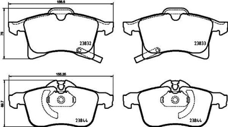 Гальмівні колодки, дискові BREMBO P59 089