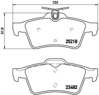 Тормозные колодки дисковые BREMBO P61110