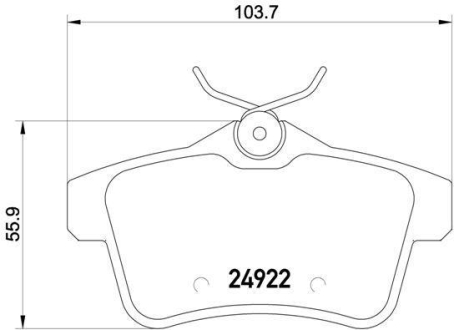 Гальмівні колодки, дискові BREMBO P61 114 (фото 1)