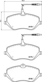 Гальмівні колодки дискові BREMBO P61 119