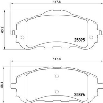 Гальмівні колодки, дискові BREMBO P61 120