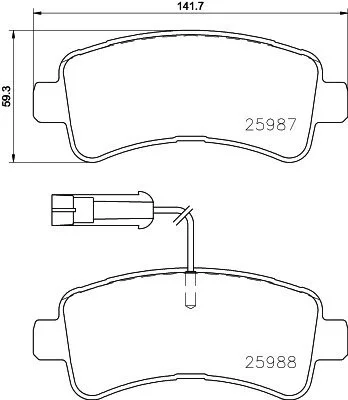 Тормозные колодки дисковые BREMBO P61 130 (фото 1)