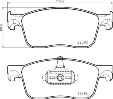 Гальмівні колодки, дискові BREMBO P61 134