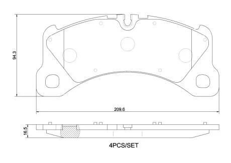 Гальмівні колодки, дискові BREMBO P 65 047