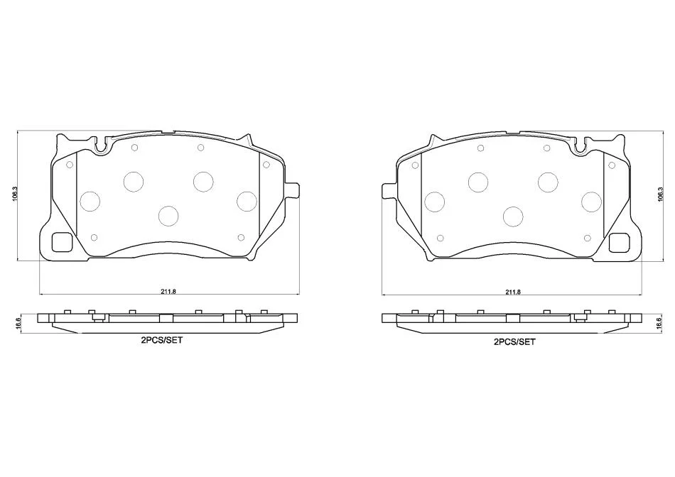 Гальмівні колодки, дискові BREMBO P65057 (фото 1)
