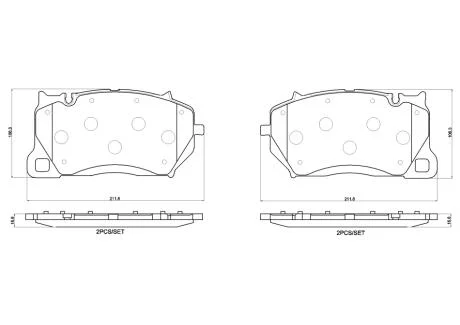 Гальмівні колодки, дискові BREMBO P65057