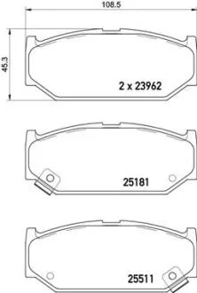 Тормозные колодки дисковые BREMBO P79 031