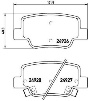 Гальмівні колодки, дискові BREMBO P83 114