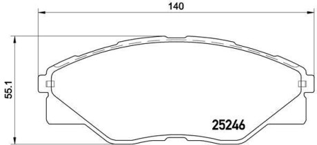 Гальмівні колодки, дискові BREMBO P83137