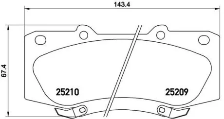 Тормозные колодки дисковые BREMBO P83140