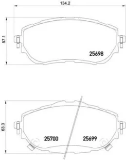 Гальмівні колодки, дискові BREMBO P83 150