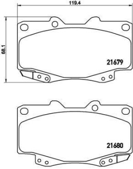 Гальмівні колодки дискові BREMBO P83 151